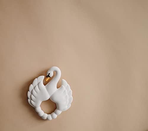Teether Natruba Swan Swan Natural Rubber Teether Natruba Swan Danish Scandinavian Christmas Present for 0 Years Old and Up Baby Baby Baby Gift - NewNest Australia