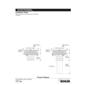 KOHLER K-8799-VS Duostrainer Sink Strainer, Sink Drain and Strainer Basket, Less Tailpiece, Vibrant Stainless 1.5 inches