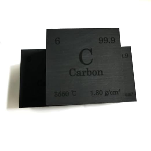 Carbon Cube 38.1mm (1.5 Inch) – High-Purity 99.9% Element Density Block with Right-Angled Edges for STEM Education & Collectors Carbon 1.5inch