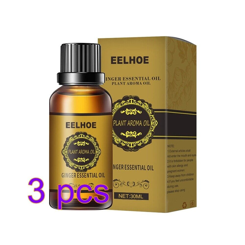 3pcs Belly Drainage Ginger Oil, Slimming Tummy Ginger Oil, Ginger Oil Lymphatic Drainage Massage, Ginger Essential Oil for Swelling and Pain Relief, Care for Skin - NewNest Australia