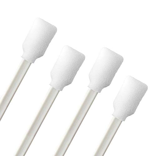 (500 PCS) 5.1" Square Rectangle Foam Cleaning Swab Sticks-White | Cleaning Swab Sticks for Solvent Format Inkjet Printer Roland Optical Equipment White