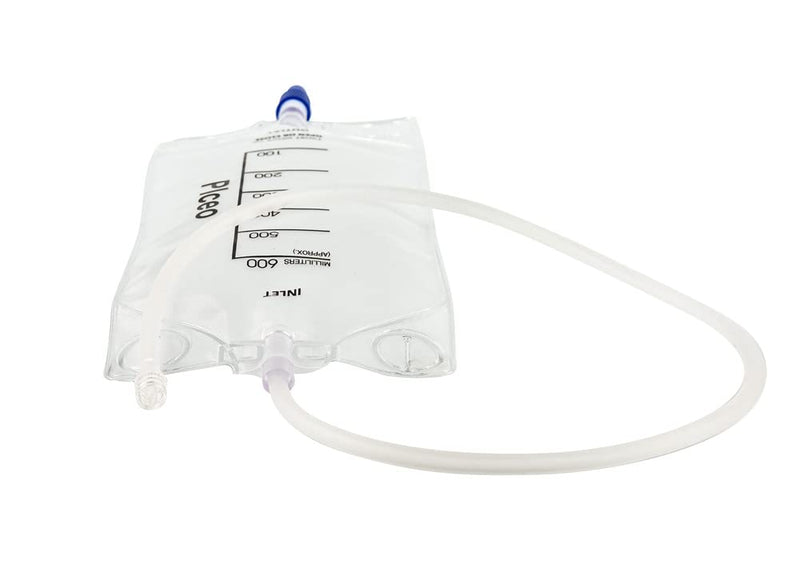 Depot with Clear 600ml Drainage Bag, Twist Drain Valve, 24 Inch Tubing,nephrostomy Bag (1) 1