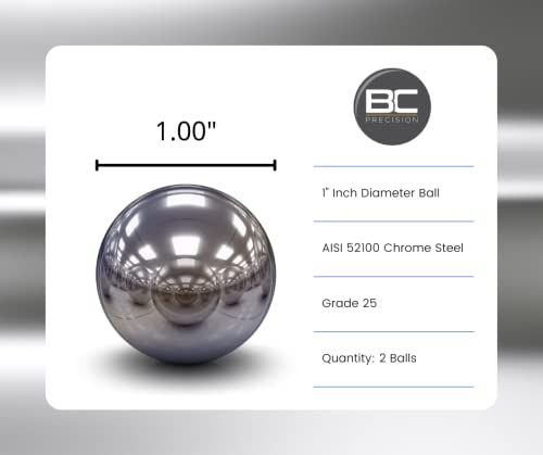 (2 Pack) 1" Inch Chrome Steel Bearing Balls G25 - BC Precision