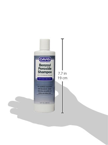 Davis Benzoyl Peroxide Medicated Dog & Cat Shampoo, 12 oz. – Dermatitis and Demodectic Mange - PawsPlanet Australia