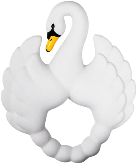 Teether Natruba Swan Swan Natural Rubber Teether Natruba Swan Danish Scandinavian Christmas Present for 0 Years Old and Up Baby Baby Baby Gift - NewNest Australia