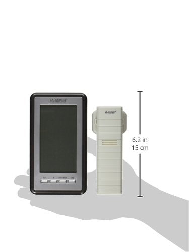 La Crosse Technology WS-9160UV3 Digital Indoor Outdoor Thermometer Wireless - Multi-Format Remote Temperature Sensor, Temperature Humidity Monitor with Manual Settings and 24-hr Display Titanium