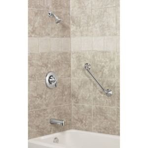Moen YG2824BN Bathroom Safety 24-Inch Stainless Steel Transitional Bathroom Grab Bar, Brushed Nickel