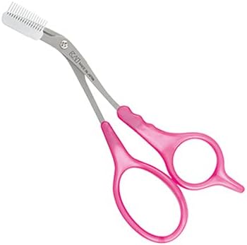 KAI KQ3031 Eyebrow Scissors with Comb Removable Pink Compact 3D Shape Made in Japan - NewNest Australia