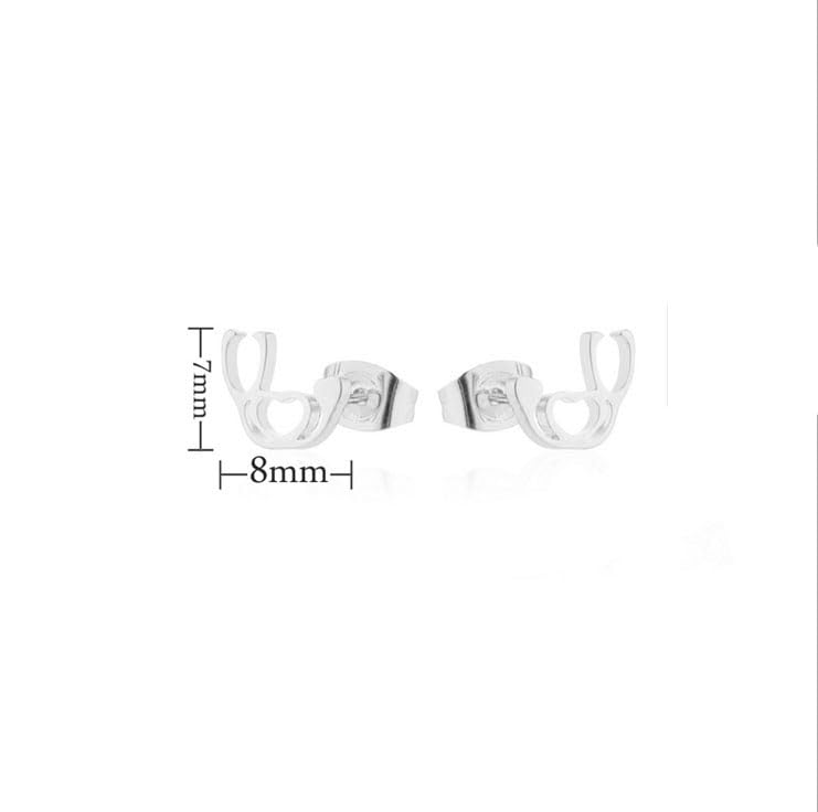 Tiny Stethoscope Stud Earrings Nursing Medical Life Line Pulse Earrings Dainty Stethophone Heartbeat Earrings Nurse's Day Gift for Nurse Doctor Medical Students silver stethoscope