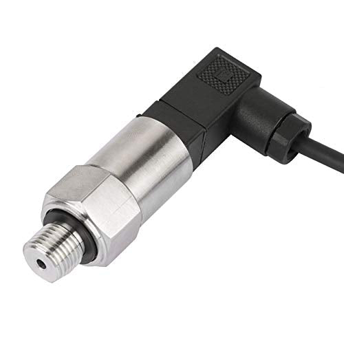 G1/4" Silicon Pressure Transmitter Transducer with 4-20mA Output 0-10 PSI for Water Oil Gas Industrial Applications (0-0.5MPA)