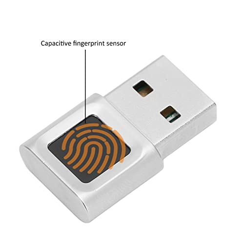 VBESTLIFE USB Fingerprint Reader, Portable Security Key Biometric Fingerprint Scanner for Windows 10 11 32/64 Bits, 360 Degrees Touch Fast Matching