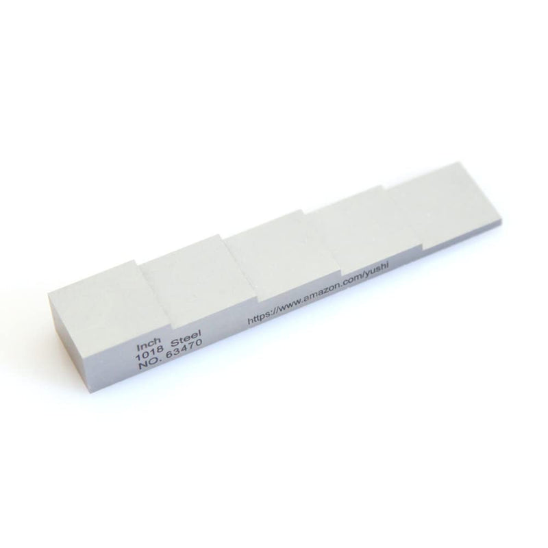 YUSHI 5 Step 0.1'' 0.2'' 0.3'' 0.4'' 0.5'' Test Calibration Block 1018 Steel for Ultrasonic Thickness Gauge in UT