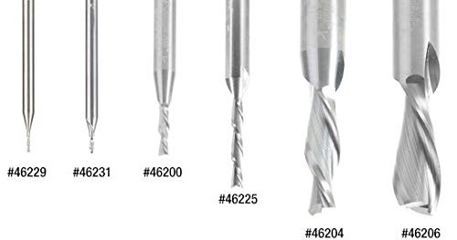 Amana Tool - 46239 Solid Carbide Spiral Plunge 3/32 Dia x 1/4 x 1/8 Shank x 2" Long Do