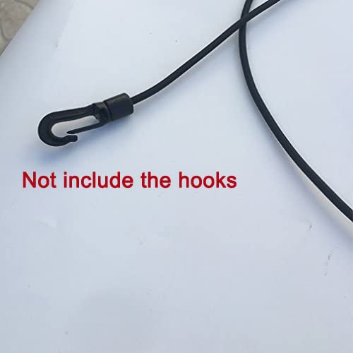 1/8" x 25' Bungee Shock Cord - Elastic Nylon Cords Kayak Stretch String Rope & Tie Down Trailer Strap, Marine Grade 1/8" x 25' Black