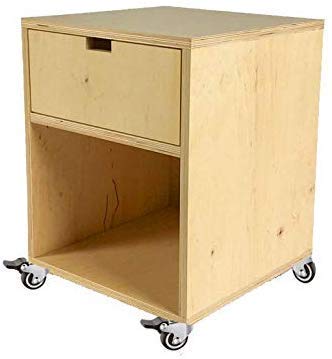 GBL 1" Small Caster Wheels with 2 Brakes + Screws - 90Lbs - Low Profile Castor Wheels with Brakes - Set of 4 No Floor Marks Silent Casters - Mini Wheels for Cart and Furniture