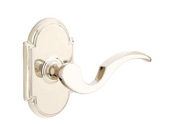 Emtek Passage Set, Style 8 Rosette, Cortina Lever (Right Hand, Oil Rubbed Bronze)