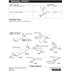 KOHLER Memoirs Pull Vibrant Brushed Nickel