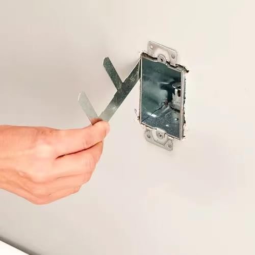 4Pcs Switch Box Support, Electrical Box Mounting Straps, Accessories for Use with Boxes with Plaster Ears 4