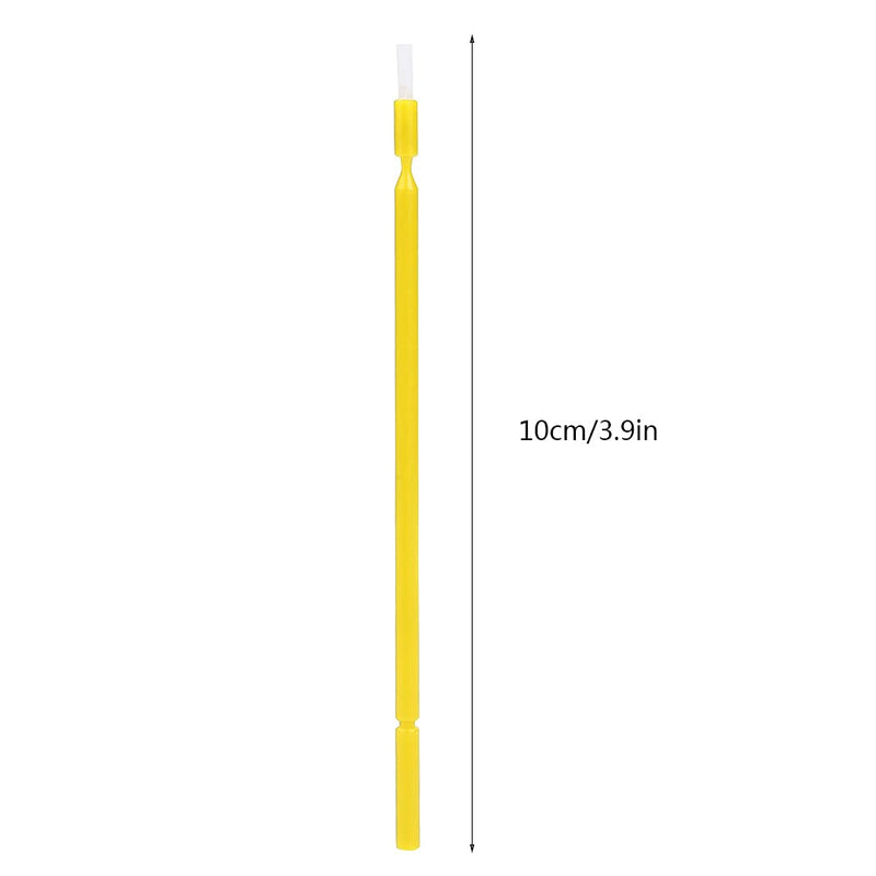 100 Pcs Micro Applicator Brushes, Dental Micro Brush, Disposable Micro Applicator Brush Bendable Sticks (Yellow,) Yellow,