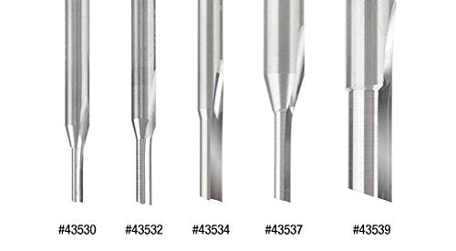 Amana Tool - 43530 Solid Carbide Single 'O' Flute Straight Grind Aluminum Cutting 1/8 Dia