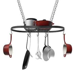 Metal Pot Hanger Stainless Steel s Hook,Used to Hang and Organize Kitchen cookware, (4“ Steel, 10) 10 Pieces