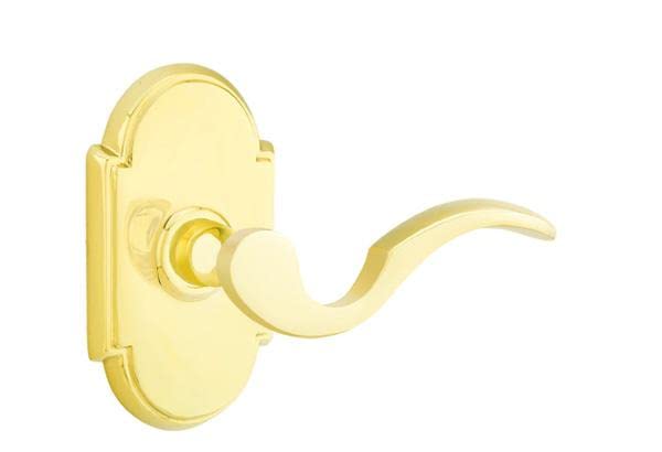 Emtek Passage Set, Style 8 Rosette, Cortina Lever (Right Hand, Oil Rubbed Bronze)
