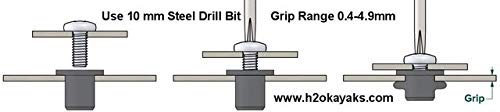 M5 Neoprene Well Nut M5 with 20mm Stainless Steel Pozi Screw (Pack 6) (E)