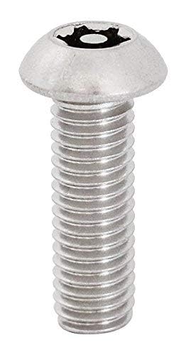 (100pcs) BelMetric Button Head Tamper Proof Screws M8X25 Stainlesss Steel Button Head Security Screw Torx 40 with Pin, SBT8X25SS M8X25 (100pcs)