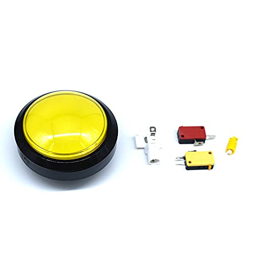 Arcity 5 Pcs 100mm Arcade Push Button LED Dome Illuminated 4 Inches Convex with Microswitch for Jamma MAME Pop'n Music Game Machine Cabinet Console 5 Colors New Multicoloured A