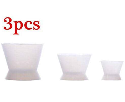3piece Flexible Dental Lab Silicone Mixing Cup Acrylic NonStick Bowl Dappen Dish
