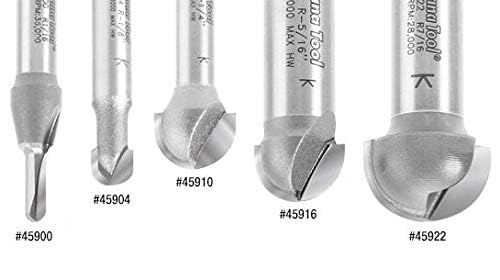 Amana Tool - 45907 Carbide Tipped Core Box 1/4 Radius x 1/2 Dia x 5/8 x 1/4" Shank
