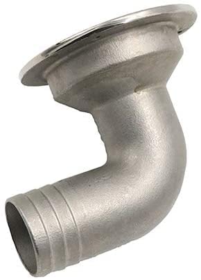 ISURE MARINE Boat Deck Drain Scupper 1-1/2"90 Degree Heavy Duty 316 Stainless Steel Floor Deck Drainage Cover