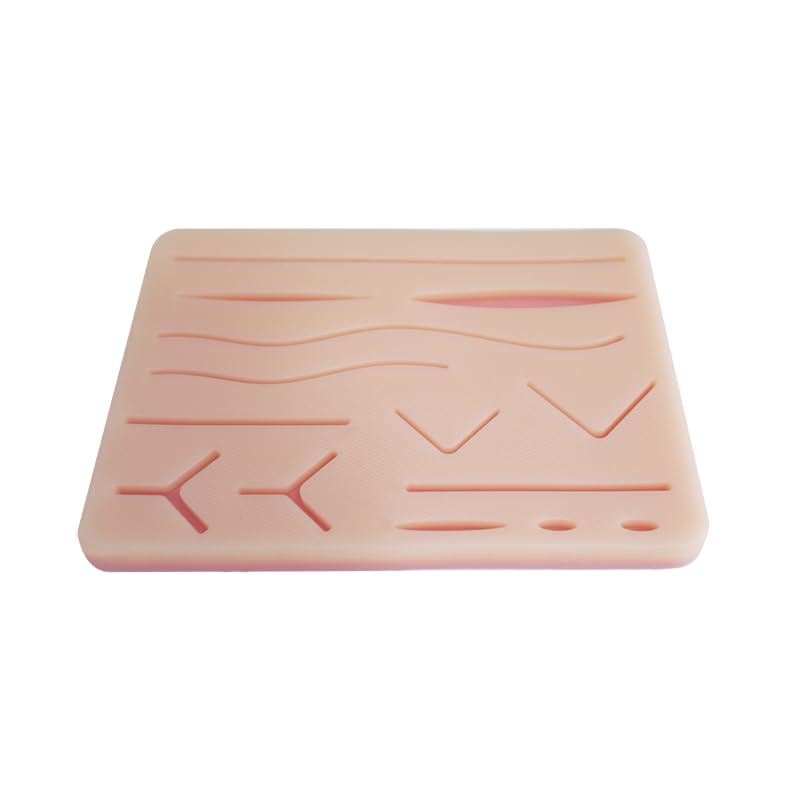Large Premium 3-Layer Suture Practice Pad w/Wounds on Anti-Slip Base (7.2" x 5.2") | The Original - Will Not Easily Separate, Tear, Rip | for Practicing Suturing Doctors,Students