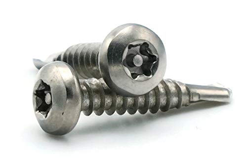 Torx w/Pin Tamper Proof Security Pan Self Driller TEK-3 Screw 410 Stainless Steel - #10 x 2 (T-25) Qty-25