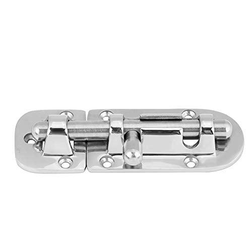 Marine Boat Door Lock, 316 Stainless Steel Slide Barrel Bolt, 110mm Corrosion Resistant Boat Window Latch, No Drilling Direct Replacement for Marine Vessel DIY Repair