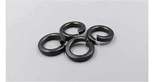 Carbon Steel Split Lock Washer Kit, Spring Lock Washer Gasket Black Oxide Finish 1/4" 5/16" 3/8" 7/16" 1/2" 5/8",105Pcs 1/4"5/16"3/8"7/16"1/2"5/8" Split style