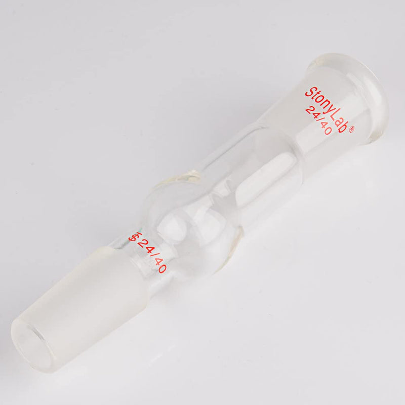 stonylab Borosilicate Glass Drying Tube Adapter, Two 24/40 Joints Straight Drying Tube for Laboratory 24/40 Joint