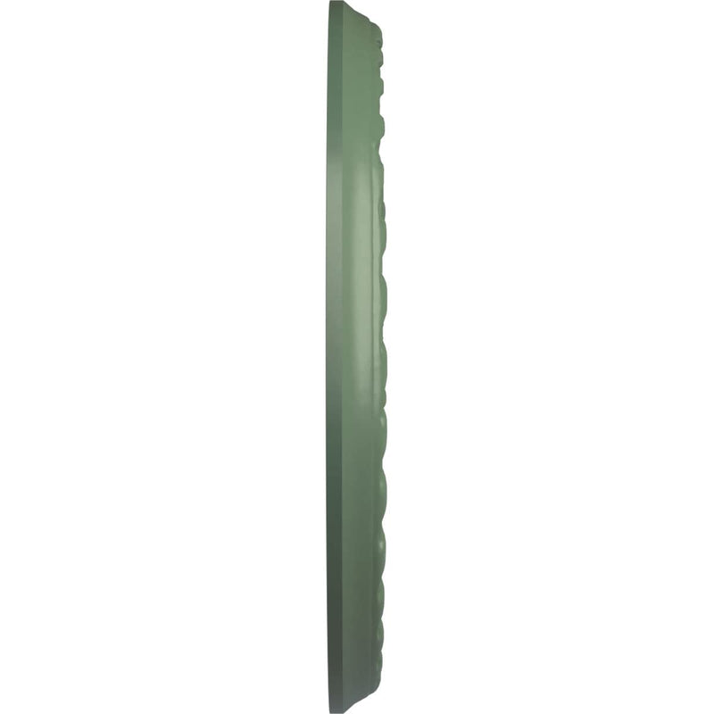11 3/8"OD x 3 5/8"ID x 7/8"P Palmetto Ceiling Medallion (Fits Canopies up to 4 1/2"), Hand-Painted Athenian Green Athenian Green (Flat Finish)