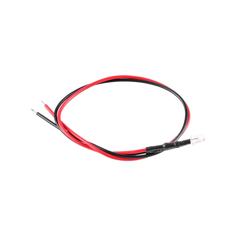 3mm LED Diode 12 Volt LED Lights with 20cm Wire for Signal Indication, Toy Cars, Mini LED Lights 5-12V,100000 Hours Lifespan Orange Flash 50PCS