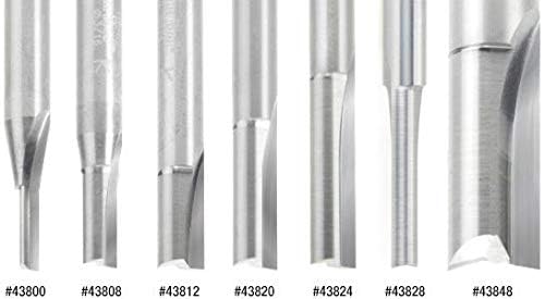 Amana Tool - 43812 Solid Carbide Straight Plunge 1/4 Dia x 1/2 x 1/4" Shank Router Bit