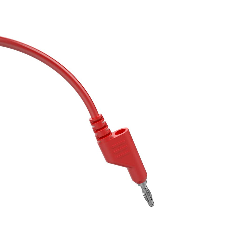 5pcs Multi-Meter Test Leads 4mm Stackable Banana Plug to Test Hook Clips Flexible Cable 3.3ft/1m Jumper Wire Line for Electrical Testing J.70054-2 A