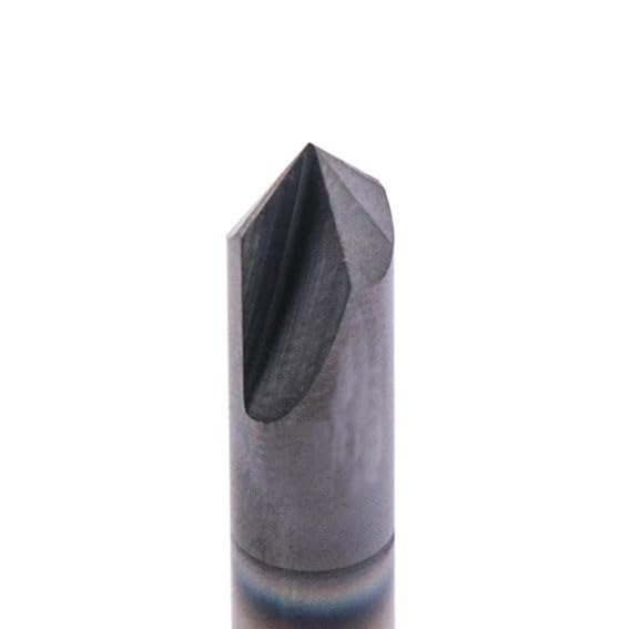 2 Flute 90° Solid Carbide Chamfer End Mill Set(5Pcs, 1/4"), AlTiN Coated | 90° Chamfer Angle, 1/4" Shank 2-1/2" OAL, Single End, V Groove Router Bit, for Milling Alloy Steel, Carbon Steel, Cast Iron 1/4 in 5