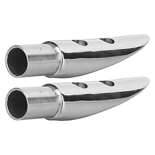 Aramox 2pcs 316 Stainless Steel Handrail End Boat Rail End, Railing Mount Boat Handrail, Handrail Accessory for Marine Boat 7/8in Tube