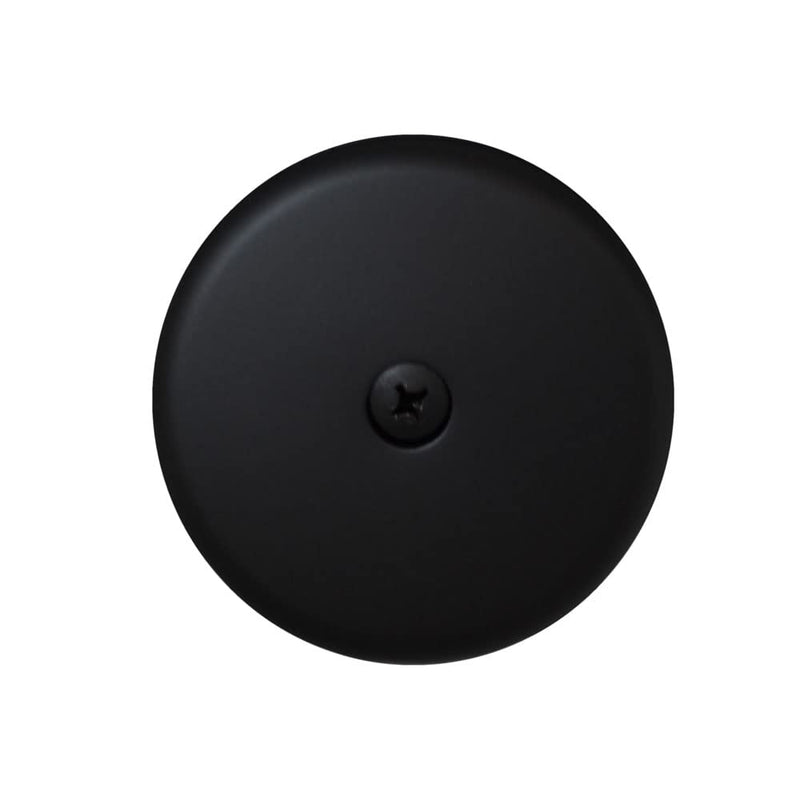 Westbrass A931K-62 Universal 1-3/8" Fine Thread Tip-Toe Bathtub Drain Plug Trim Set with One-Hole Overflow Faceplate and 1-1/2" Adapter Bushing, Matte Black