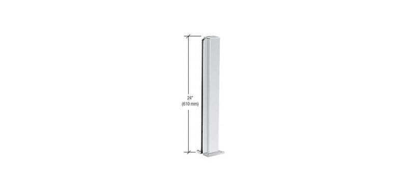 CRL Satin Anodized Standard 24" End Partition Post by CR Laurence