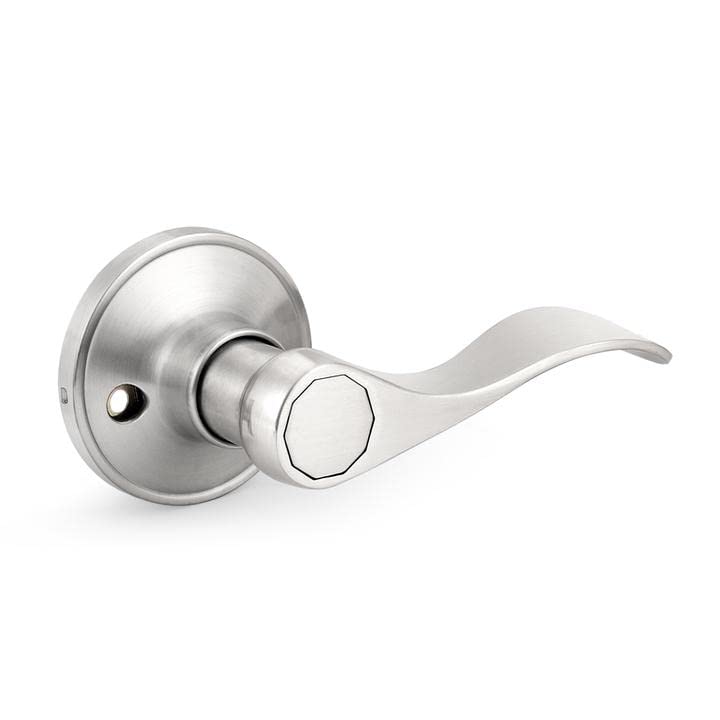 Probrico Wave Style Single Dummy Door Levers Dummy Door Handles Satin Nickel Finish, Right Handed, Pack of 6 6 Pack Brushed Nickel