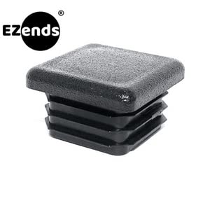 Premium Grade 1 Inch (10-14 Gauge) Extra Durable Polyethylene Square Tubing End Caps (50 PK) Plastic Plugs/End Caps/Plastic Plugs for Square Tubing/Black Plastic Square Plugs/Cap Plug 50 10/14 USA