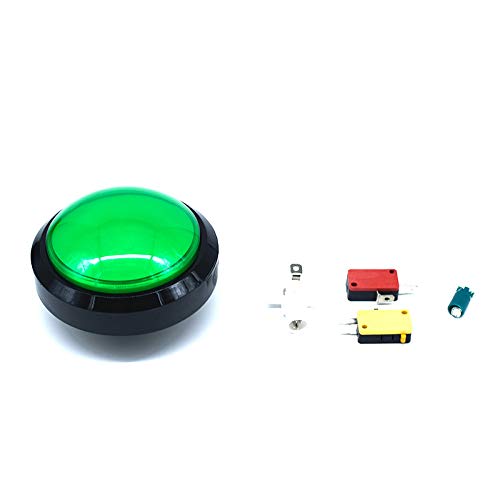 Arcity 5 Pcs 100mm Arcade Push Button LED Dome Illuminated 4 Inches Convex with Microswitch for Jamma MAME Pop'n Music Game Machine Cabinet Console 5 Colors New Multicoloured A