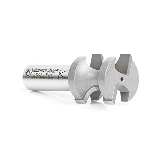 Amana Tool - 51557 Carbide Tipped Bullnose 1/4 Radius x 1 Dia x 1 2" Shank 1 Dia x 1 2" SHK