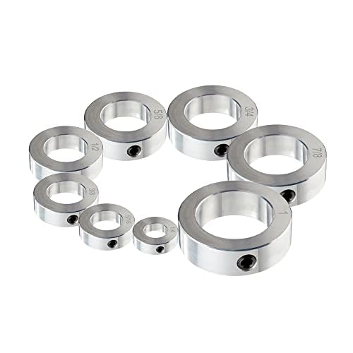 Bore Solid Steel Style Zinc Plated Set Screw Shaft Collars for Lawn Tractor,Garage Doors (zinc, 3/4")